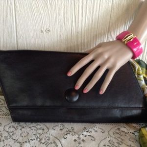 Vintage Black Asymmetrical Clutch Purse